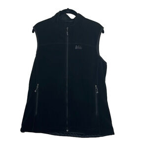 REI black fleece vest